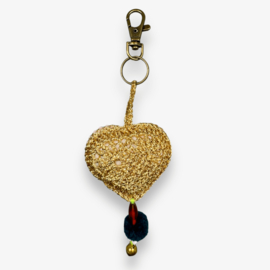 Keychain heart crocheted 18