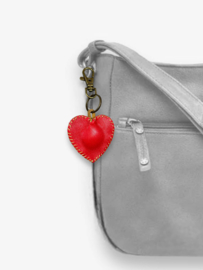 Sleutelhanger leren hart 15