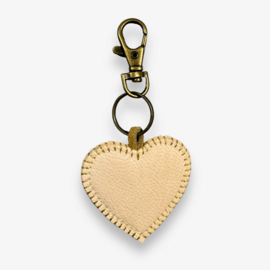 Keychain leather heart 2