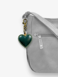 Keychain leather heart 3