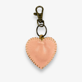 Keychain leather heart 17
