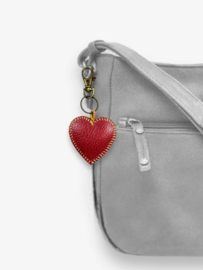 Keychain leather heart 12
