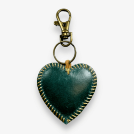 Keychain leather heart 8