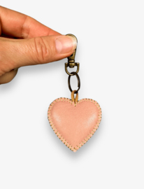 Keychain leather heart 13