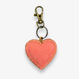 Keychain leather heart 5
