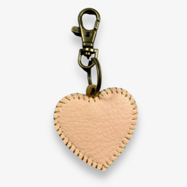 Keychain leather heart 7