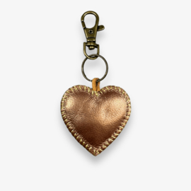Keychain leather heart 11