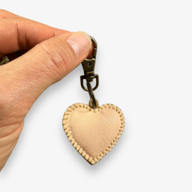 Keychain leather heart 7