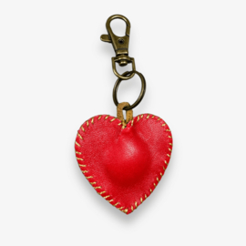 Keychain leather heart 15