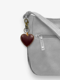 Keychain leather heart 10