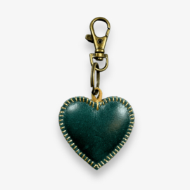 Keychain leather heart 3