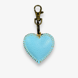 Keychain leather heart 14