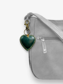 Keychain leather heart 8