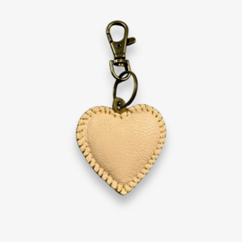 Keychain leather heart 9