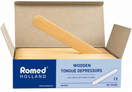 Houten tongspatels (100 stuks)