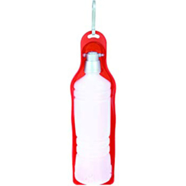 Trixie Bottle with bowl – drinkfles voor onderweg 250 ml rood