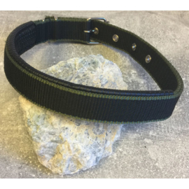 Nylon halsband gevoerd mesh zwart M