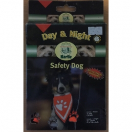 Karlie Safety dog day&night veiligheidshalsband met bandana  L