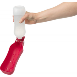 Trixie Bottle with bowl – drinkfles voor onderweg 250 ml rood