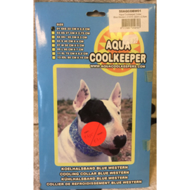 Aqua coolkeeper halsband blue western XXS