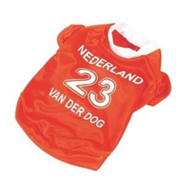 Oranje honden voetbalshirt 20 cm