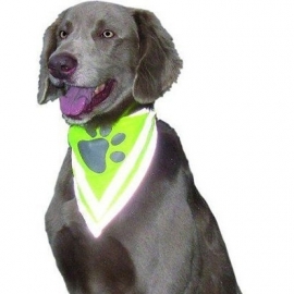 Karlie Safety dog day&night veiligheidshalsband met bandana  L