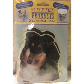 Odel's products hondenstickers collie 14 cm 2x