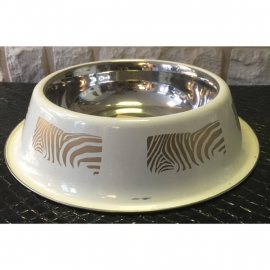 Vitakraft RVS voer/waterbak met zebraprint