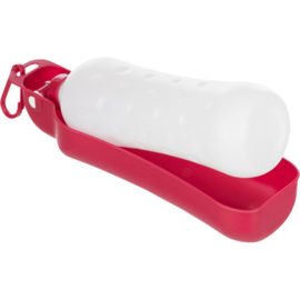 Trixie Bottle with bowl – drinkfles voor onderweg 250 ml rood