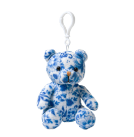 Teddybeer Delfts blauw sleutelhanger