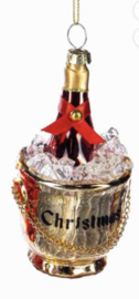 Kerst champagne koeler goud
