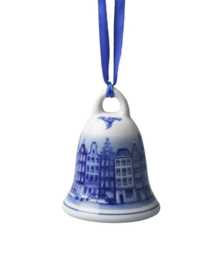 Kerstbel Grachtenpandjes - Delfts blauw - Keramiek
