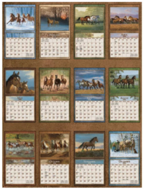 Horses In The Mist 2024 Grote kalender