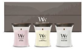 Woodwick Gift Set 3 Mini Candle Blooming Trio