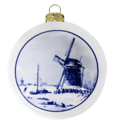 Royal Delft kerstornament - Met molen