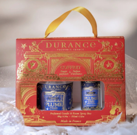 Durance cadeauset kaars + roomspray Plume
