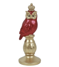 Uil op voet Alfred S cerise