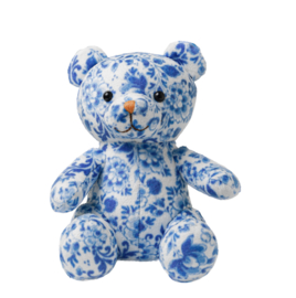 Teddybeer Delfts blauw medium