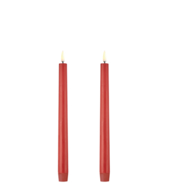 LED WAX DINERKAARS 2 STUKS Ø2,3 X 25CM NORDIC RED