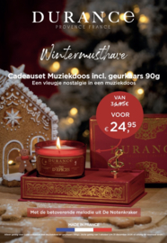 Durance cadeauset muziekdoos + geurkaars gingerbread