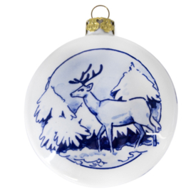 Royal Delft kerstornament - Met hert