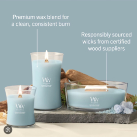 WoodWick Cedarwood & Ocean Moss Mini Geurkaars