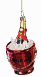 Kerst champagne koeler rood