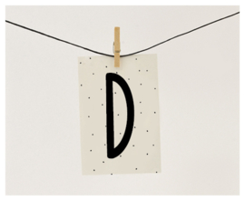 Naamslinger letter D (per 10)