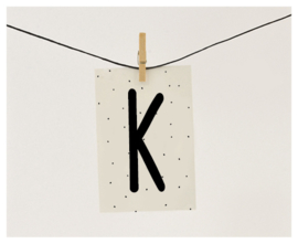 Naamslinger letter K (per 10)