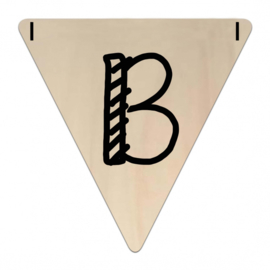 Houten Vlaggetje | B (letter) (per 5)