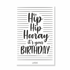 Kadokaart | Hip hip hooray, it's your birthday, per 10 stuks
