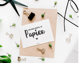 Knuffel op papier