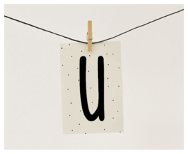 Naamslinger letter U (per 10)
