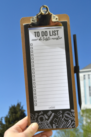 Klembord to do list van de tofste meester